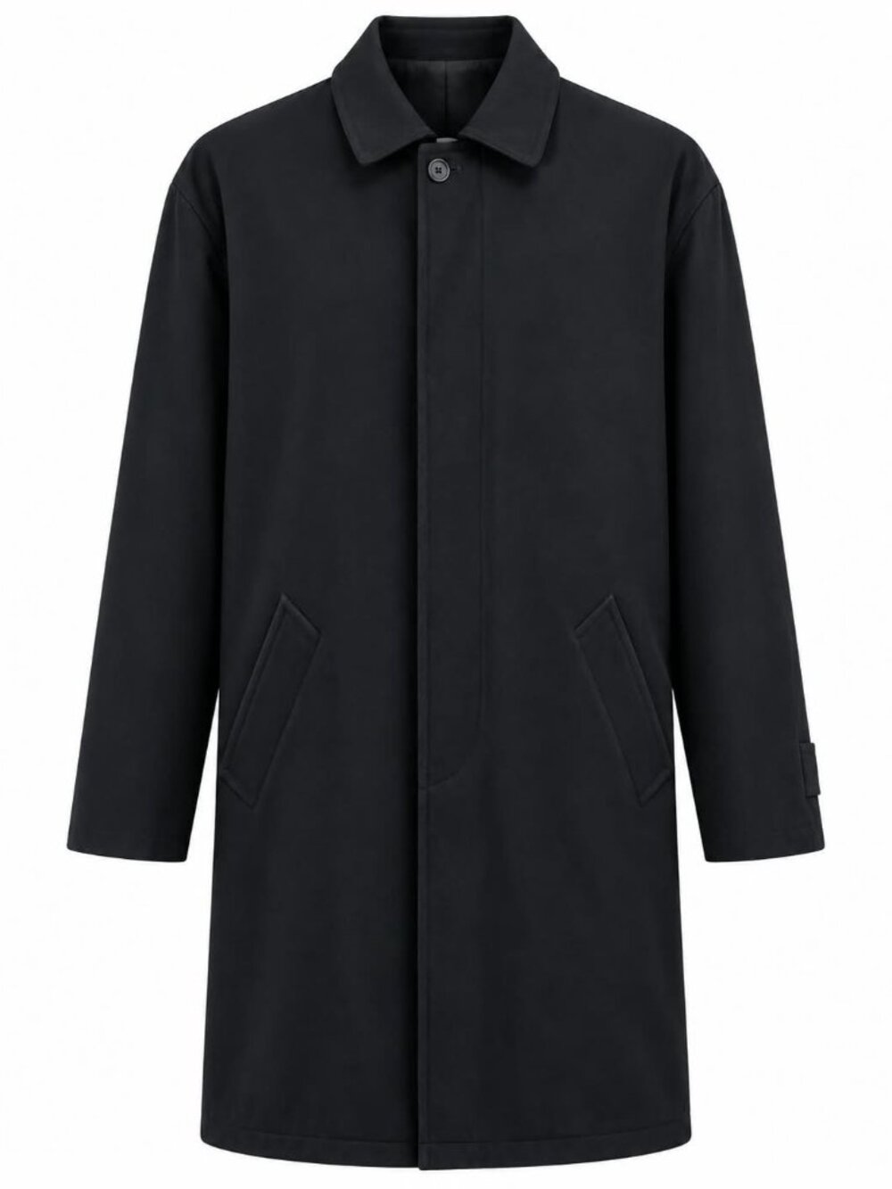 Utex Men’s Size 40 Blend Lined Coat Removable Lining Black Trench